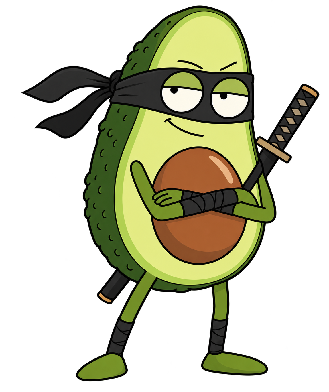 Ο ninja avocado του Ninjacado, έτοιμος για δράση